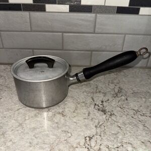 Vintage WEAR-EVER Aluminum Tacuco No. 701  Pot Sauce Pan Lid Long Wood Handle